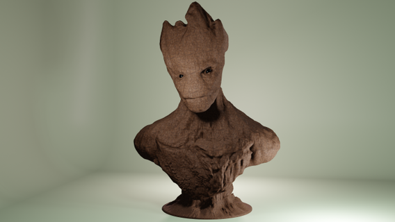 groot bust  monsters & creatures groot marvel guardiansofthegalaxy busts usa  3d print model - Mito3D