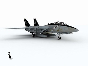 grumman f 14 gato 3d modelo in bombardeo 3dexport armada combatiente aeronave fénix militar 3d print model - Mito3D