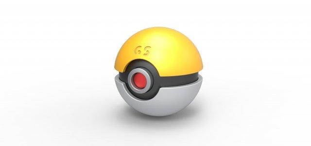 gs palla pokeball Pokemon concetto contenitore anime giocattolo Stampa stampabile gsball 3d print model - Mito3D