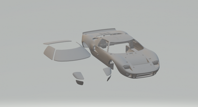 gt 40 3d impressão modelo in veículo 3dexport diecast hotwheels fenda slotcar slot car quente brinquedos carro 3dpirnt imprimível 3d print model - Mito3D