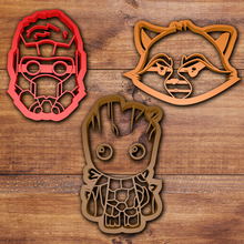 guardians of galaxy cookie cutter set 3d print model in kitchen dining 3dexport rocket racoon baby groot starlord lord star movie fondant 3d print model - Mito3D