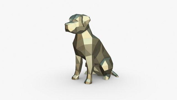 Guatemalalı köpek hayvanlar Sanat hediye Yazdır düşük poli 3dprint hayvan dekor iç tasarım minyatürler heykel oyuncak karikatür çokgen Şirin 3d print model - Mito3D