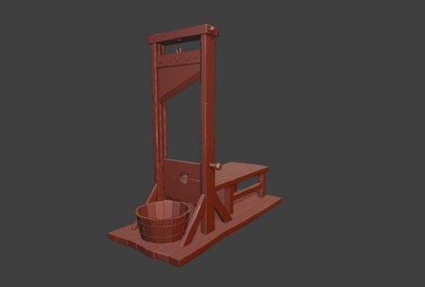guillotine miniature diy hobby toy action-figure diorama 3d print model - Mito3D