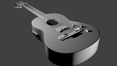guitar 3d model in 3dexport music realism house relaxation festival concert romance 3d print model - Mito3D