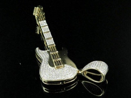 guitar diamond pendant pendants guitardiamond luxury rapper fashion hiphop jewelry necklace gemstone music elegant celebrity style jewellery bling gem urban 3d print model - Mito3D