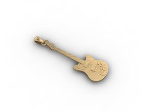 gitar kolye elektrik zor ağır mücevher takı metal Kaya 3d print model - Mito3D