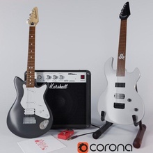 guitarpro Jackson guitarra eléctrico pedal Marshall 3d print model - Mito3D