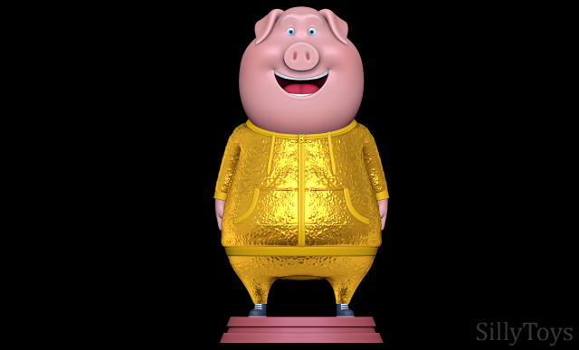 gunter - sing pig swine pork male anthro shine 3dprint 3D print model - Mito3D