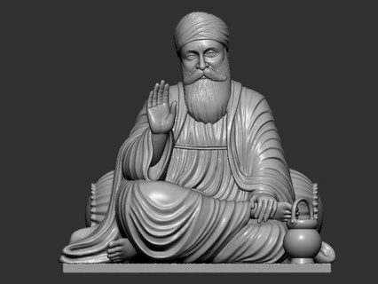 guru Nanak model heykel Sanat tasarım karakter şekil heykelcik guruji Baba Tanrı Ganesha adam insan ganimet Buda 3d print model - Mito3D