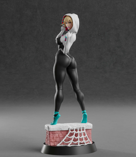 gwen spider woman gwen-stacy spider-gwen marvel-comics superhero 3d-printing fan-art collectible action-figure high-poly female-character comic-book cartoon cosplay 3d print model - Mito3D