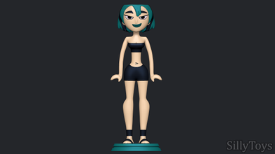 gwen swimsuit - total drama 3d print model in woman 3dexport goth gothic female girl bikini 3d print model - Mito3D