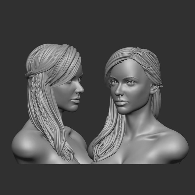 cabello 11 3d impresión modelo in mujer 3dexport cabeza peinado salón persona cuerpo malla realista sombreros peluca moda escultura niña banda 3D print model - Mito3D