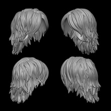 cabello 28 cabeza mujer cuerpo hombre peinado peluca humano niña chico sombreros corto realista malla hembra persona Moda 3d print model - Mito3D
