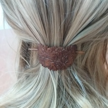 les cheveux de bâton barrete en relief des marguerites 54x30mm la broche daisy 3d print model - Mito3D