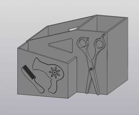 saç stilist organizatör v3 3d yazdır model in aksesuarlar 3dexport kalemlik kalemlik masaüstü kulp destek kırtasiye depolama ofis arz stilisti kuaför fırçası makas taraklar 3d print model - Mito3D