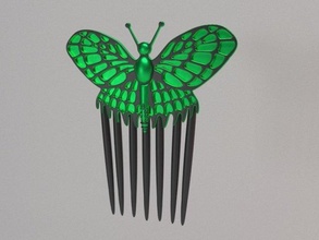 saç tokası kelebek takı yazdırılabilir mücevher böcek doğa Sujetador moda 3d print model - Mito3D