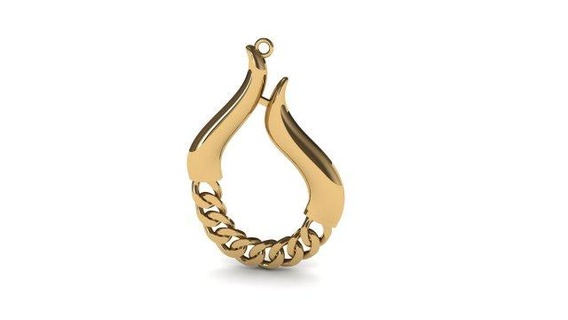 medio conjunto collar collares joyería joya joyería joya joyería oro plata collar gold necklace 3d print model - Mito3D