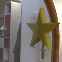 mezza stella specchio accessorio camera bagno casa cool 3d print model - Mito3D