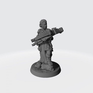 halforc dragon hunter ready print sculpture fantasy geek rpg lordoft-herings dungeons-and-dragons mid-dleearth pathfinder toys games-toys mini-atures figurines dwarf defender male hammer flag broadsword 3d print model - Mito3D