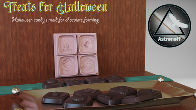 halloween candy mold chocolate forming halloween candy mold form chocolate forming casting 3d print model - Mito3D