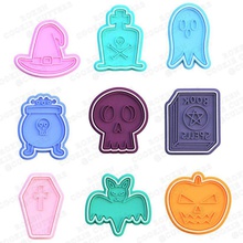 halloween elements cookie cutter set of 9 3d print model in kitchen dining 3dexport cutters cithen cook cookies stamp devil donald duck cat witch pumpkin pokemon lilo stitch mickey mouse 3d print model - Mito3D