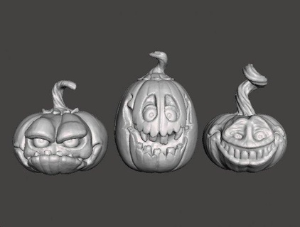 halloween mad pumpkins pack figure models ornament decoration sculpture pumpkin horror ghost night terror candle party figurine lantern witch toy arttoy vintage pvc collectible decorations fun jackolantern 3d print model - Mito3D