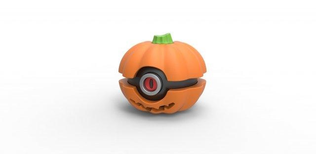 halloween pumpkin orb halloweenpumpkin evil jacklantern jackolantern concept container toy print printable 3d print model - Mito3D