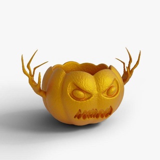 cadılar bayramı kabak ekici 3d Yazdır model dekor ürpertici kötü halloween pumpkin ürkütücü korkutucu planter yazdırılabilir tencere flower pot bitki Bahçe korku lanetli ev saksı eşyaları dekorasyon 3d print model - Mito3D