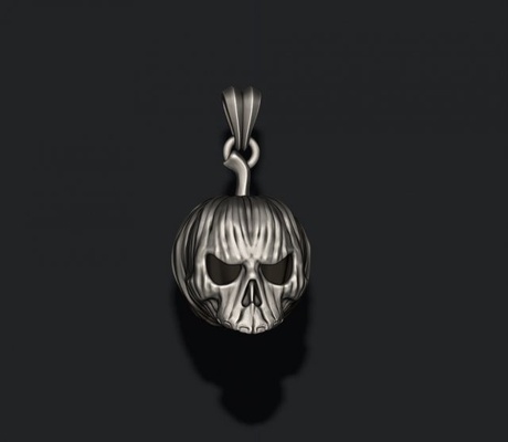 halloween pumpkin skull pendant 3d print model in pendants 3dexport light horror scary spooky heloin heloyin helouin funny ghost pamkin pampkin pempkin monster haunted jack holiday lantern jewelry 3d print model - Mito3D