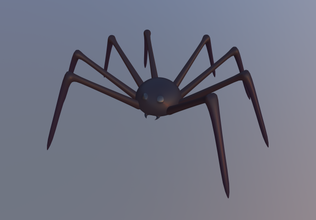 halloween toon spider animal insect bug convertible nature creature invertebrate spooky legs scary monster mythological beetle haunted mythical october jack lantern 3d print model - Mito3D