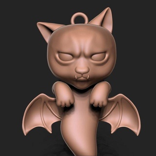 Halloween Vampir Katze Monster Kreaturen Kätzchen Mumie Engel Teufel böse Kostüm Süße dunkel schwarz Party Urlaub gruslig unheimlich Terror Dekoration Miniaturen Figuren 3d print model - Mito3D