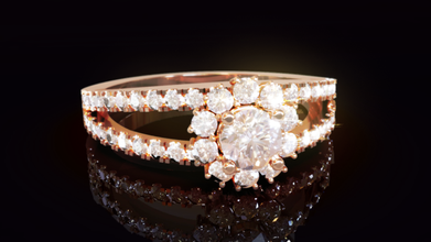 Halo diamant bague bijoux bijou jewelry design or platine argent rendre imprimable print ready anneaux halo diamond ring 3d print model - Mito3D