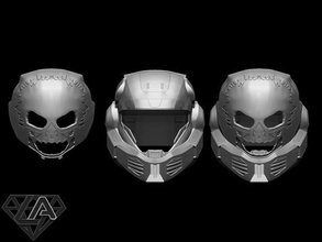 aureola eva emile casco 3d impresión modelo in juego accesorios 3dexport airsoft cosplay guerrero caballero invasor lafactorystore máscara infinito alcanzar armadura 3d print model - Mito3D