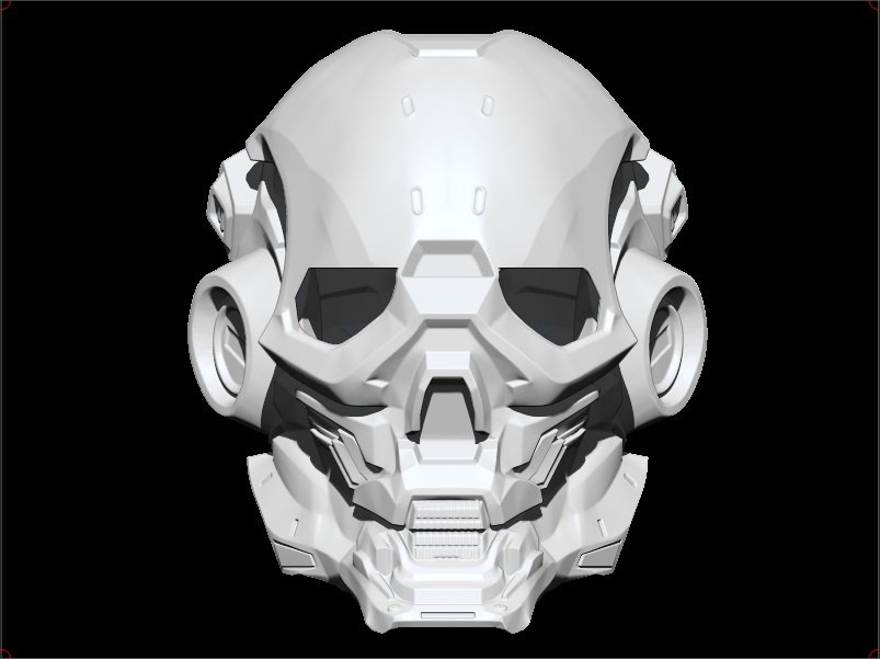 halo locus custom helmet 3d print model in game accessories 3dexport mask concept airsoft cosplay warrior knight toy afraid evil trooper invader armor armour 3D print model - Mito3D