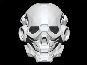 aureola personalizado casco 3d impresión modelo in juego accesorios 3dexport máscara concepto airsoft cosplay guerrero caballero juguete temeroso mal soldado invasor armadura 3d print model - Mito3D
