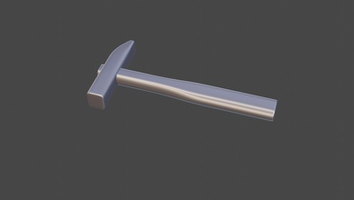 hammer simple 3dprint tool hammers industrial tools miniatures hobby diy hand 3d print model - Mito3D