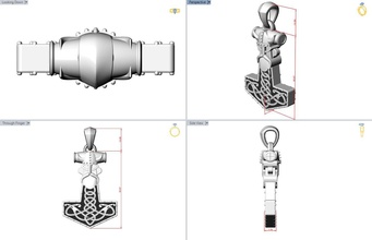 hammer torus jewelery 3d print 3d print model - Mito3D