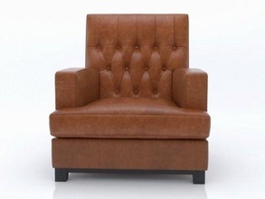 marteau haute fauteuil banc fauteuils bart conen tapisserie cuir classical design vivant 3d print model - Mito3D
