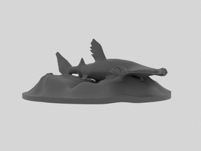 hammerhead shark 3d print model in animals 3dexport hammerheadshark 3dprinted 3dprinter 3dprinting 3dprint wild wildlife sea seacreature fish 3d print model - Mito3D