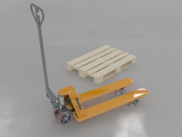 hand pallet truck real size 3d modèle in outils 3dexport 3D print model - Mito3D