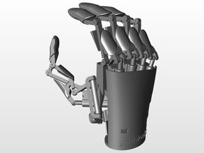 mão 3d impressão modelo in engenharia 3dexport stl 3d print model - Mito3D