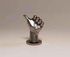 hand ok 3d print model in figurines 3dexport hands gesture symbol sign fingers human body 3d print model - Mito3D