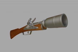 hand grenade launcher 3d model in launchers 3dexport mortar peter history russia 3d print model - Mito3D