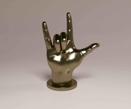 hand love 3d print model in figurines 3dexport gesture sign symbol hands fingers 3d print model - Mito3D
