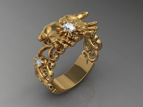 bague de la main 3dm détaillée le diamant l'engagement femelle or joyau bijoux platin imprimable l'anneau les anneaux d'argent stl pierre vray mariage 3d print model - Mito3D