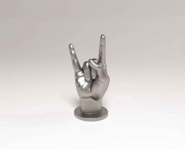 mano rock and roll 3d impresión modelo in figuritas 3dexport manos símbolo firmar gesto 3d print model - Mito3D
