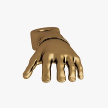 hand shape keychain arm mitt paw fist fingers implant trinket bibelot pendant hanger earring key ring souvenir gift figure 3d print model - Mito3D