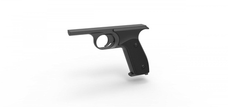 identificador de cosplay pistola blaster 3 scifi a parte arma imprimir printable brinquedo 3d print model - Mito3D