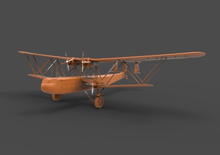 handley page hp42 airplane commercial passenger britain england four-engine bi-plane early airliner propeller 3d print model - Mito3D