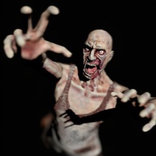 Beau blue eyed zombi Mort vivant corps créature monstre gréé marchant morte horreur effrayant mal sombre sang poly 3d print model - Mito3D